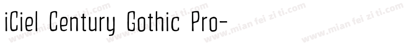 iCiel Century Gothic Pro字体转换